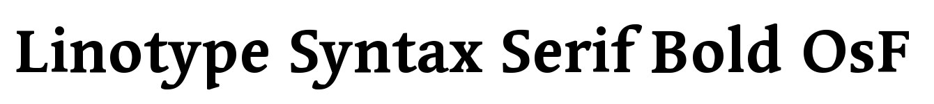 Linotype Syntax Serif Bold OsF